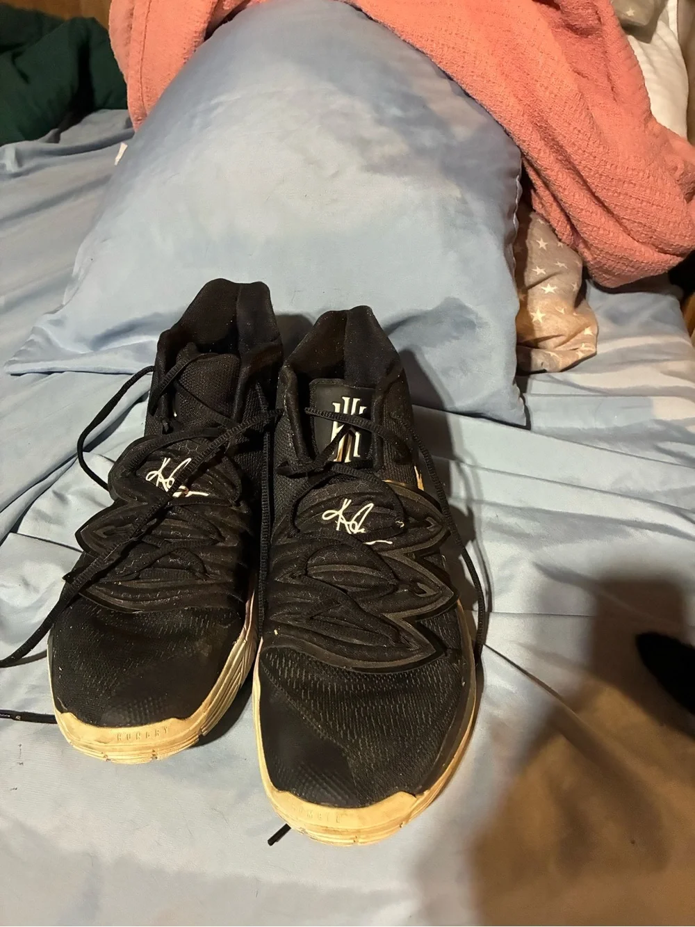 Nike Black Basketball Sneakers with White Swoosh